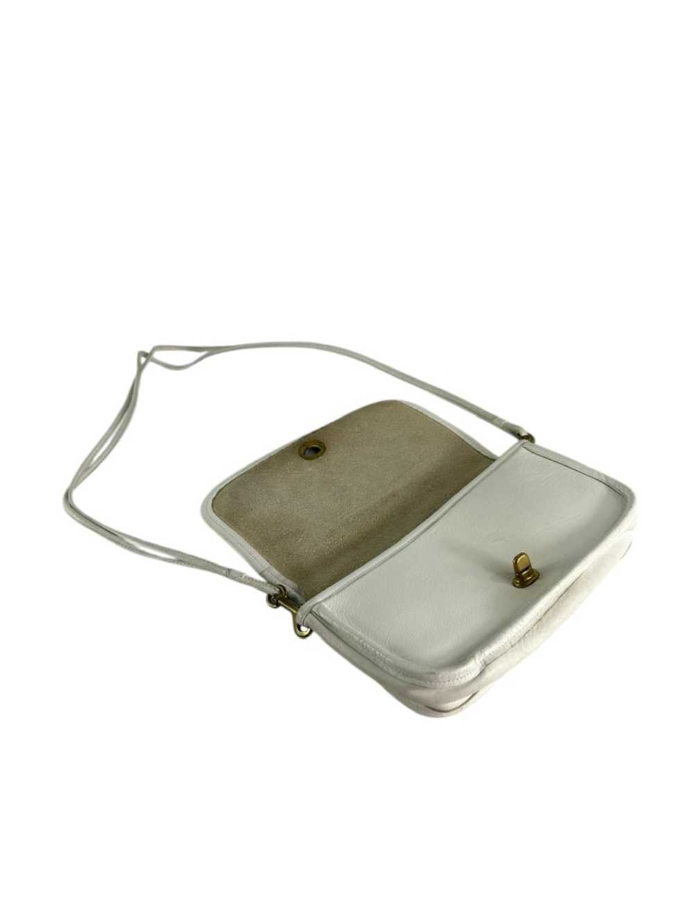 Ultra Rare Vintage COACH Bonnie Cashin Basic White Leather Shoulder Bag 1970s - Picture 10 of 16